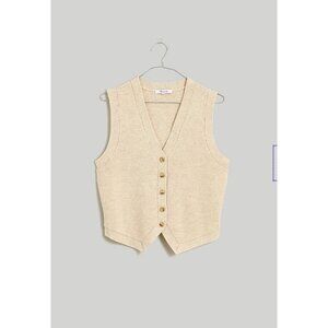Madewell $75 V-Neck Button Front Sweater Vest Size XS